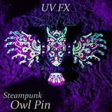 Steampunk Owl Pin