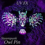 Steampunk Owl Pin
