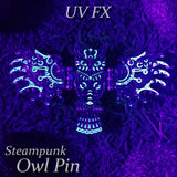 Steampunk Owl Pin