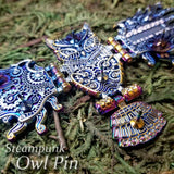 Steampunk Owl Pin