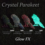 Cream Crystal Parakeet Pin Set