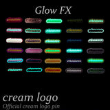 cream logo pin